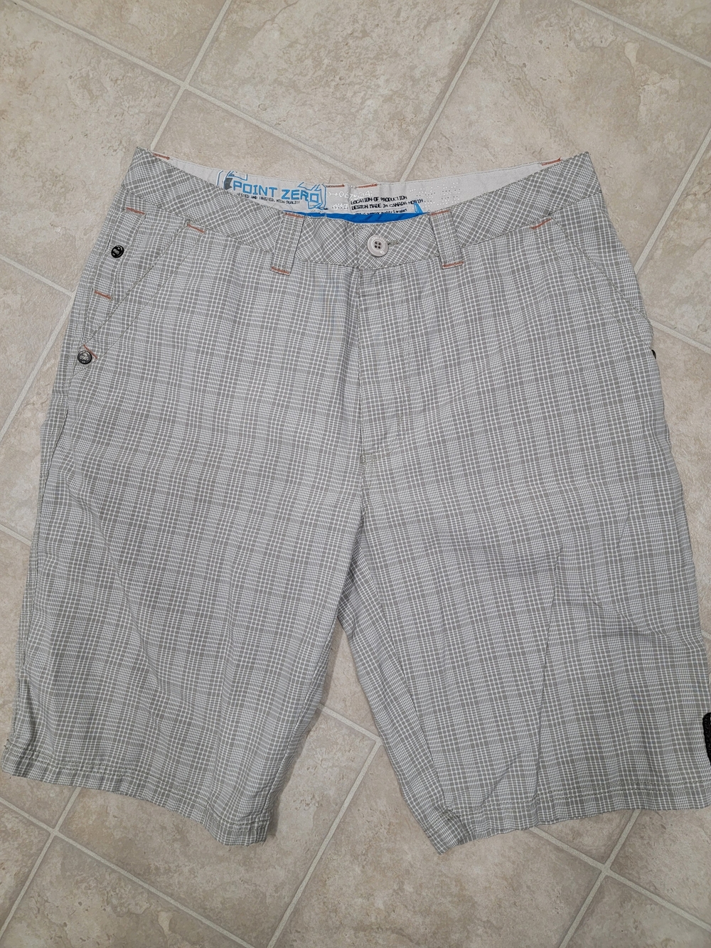 Point Zero Tan Plaid Men's Shorts